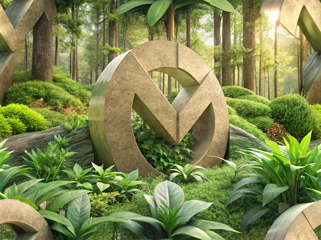 Biodegradable signage in a natural setting highlighting eco-friendly materials and sustainable printing solutions