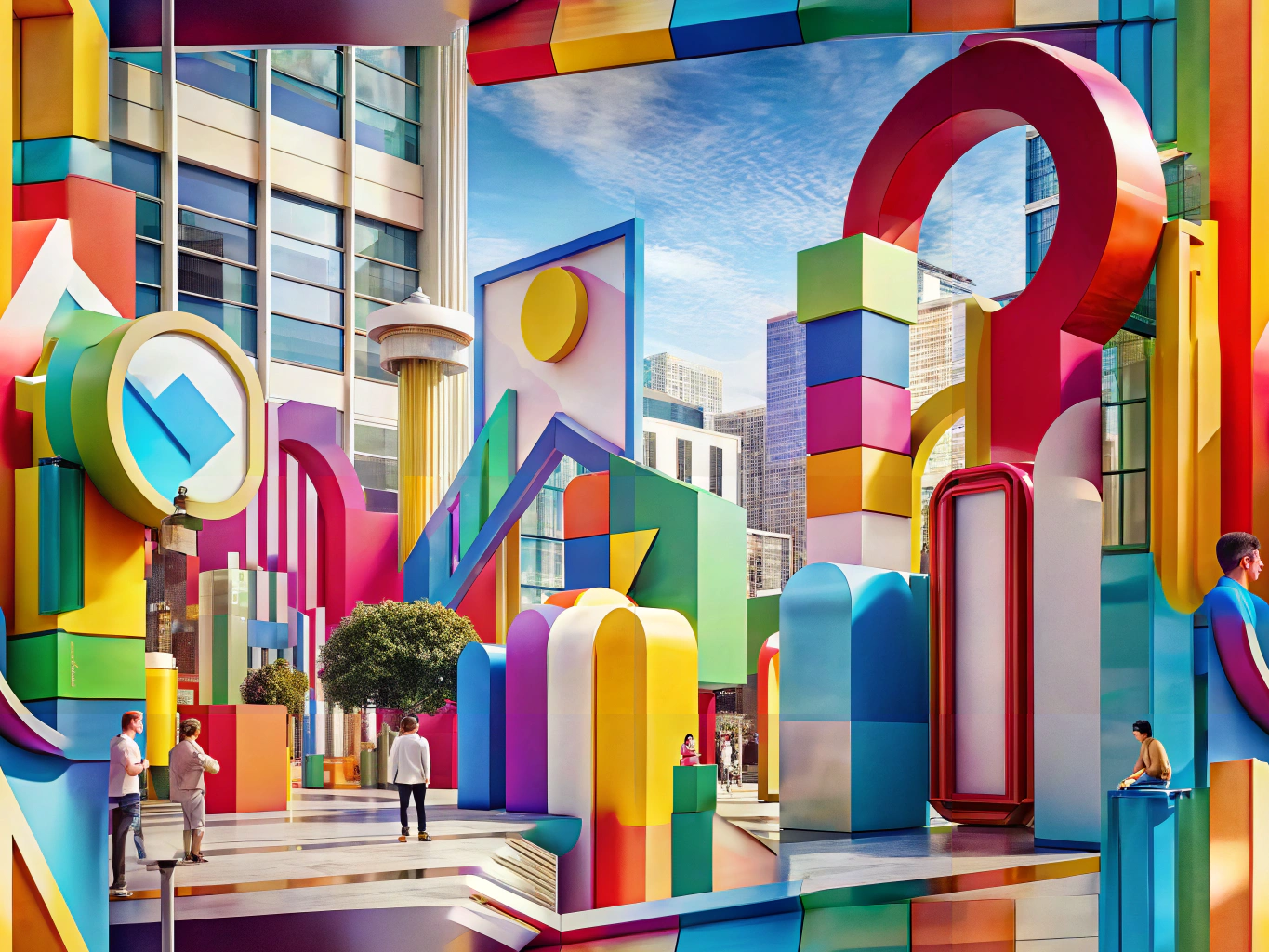 Colorful signage representing color psychology in marketing and branding for designers and architects