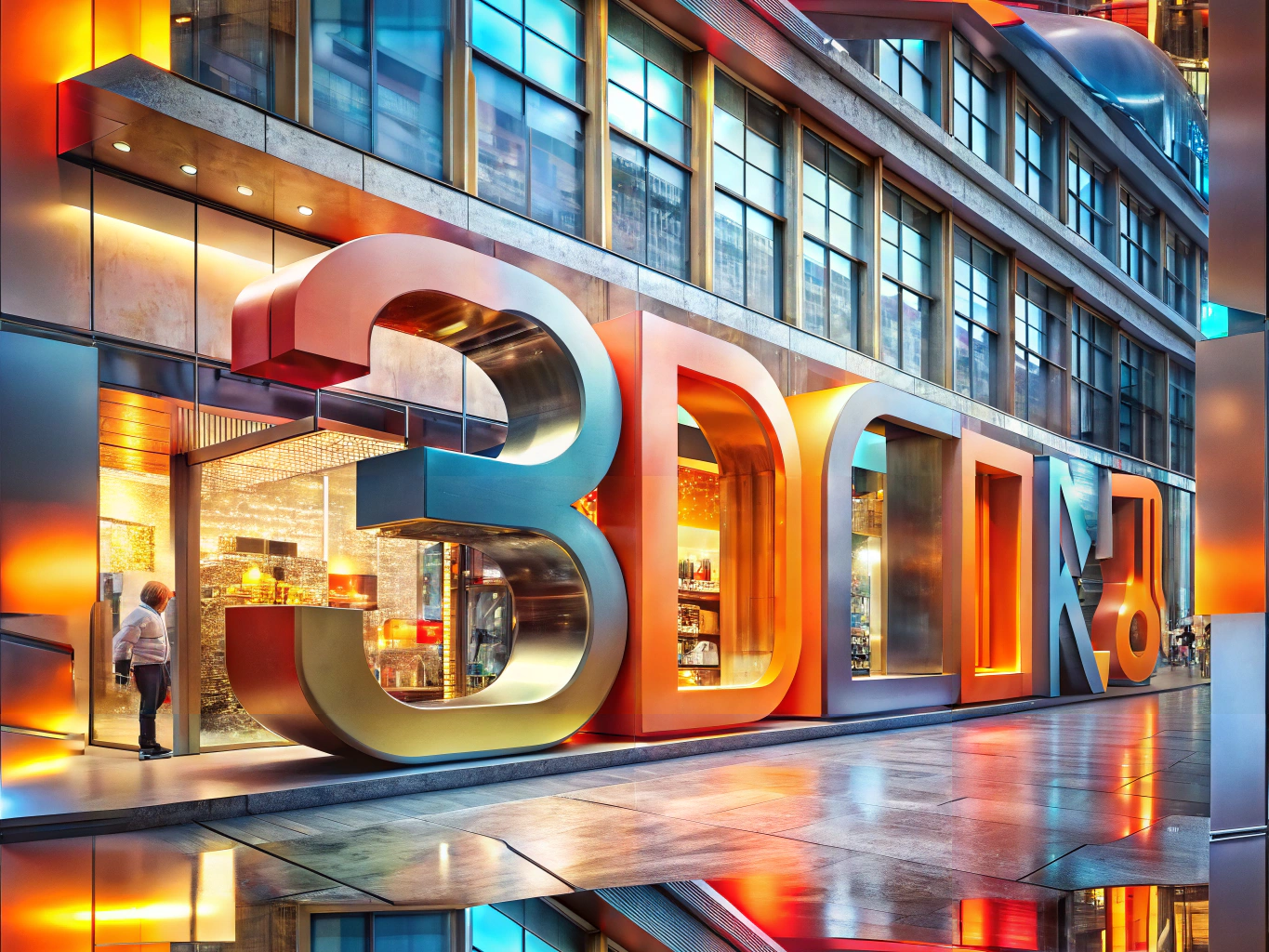 Vibrant storefront with 3D letter signs improving brand visibility