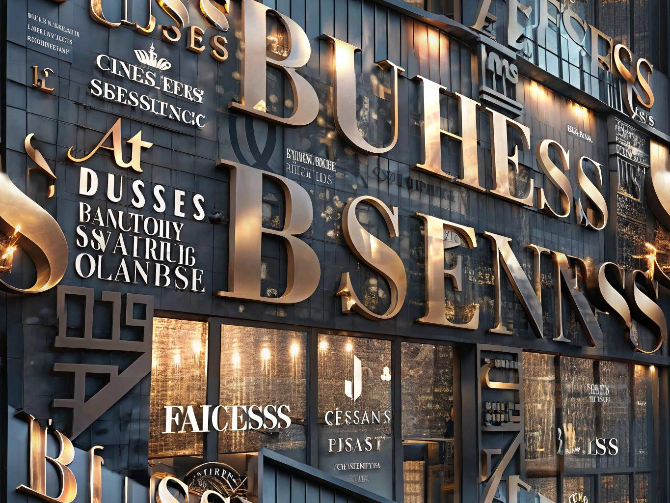 Elegant business signs representing longevity and style in the fashion industry